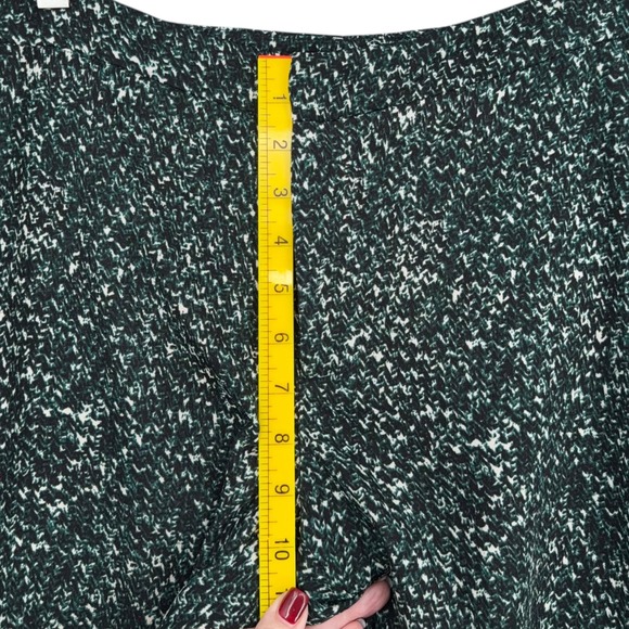 ZARA BASIC Women's Black‎ Green Speckled Pattern Trousers Pants Size M - Picture 6 of 7